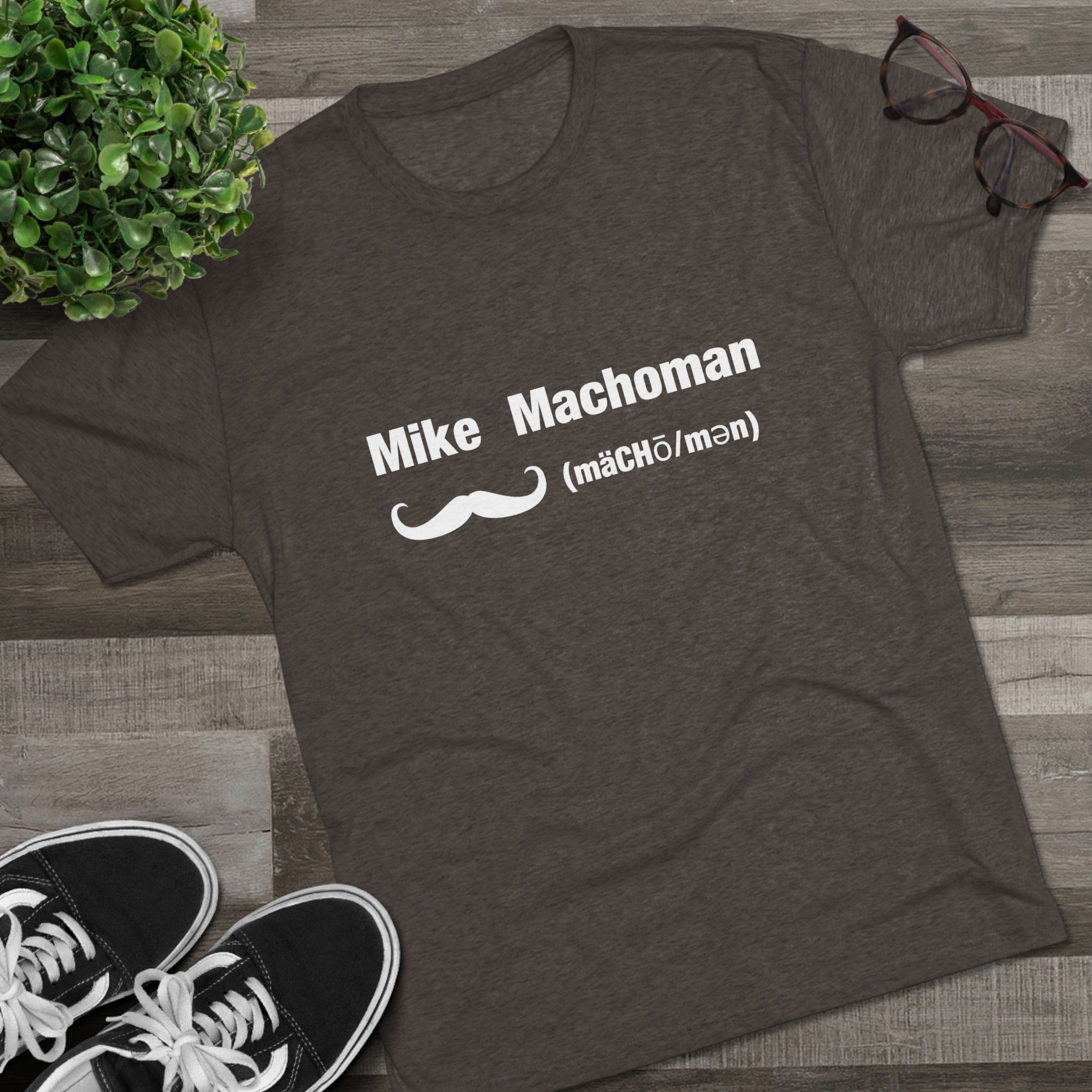 Mike Machoman - Men's Tri-Blend Crew Tee - Image 7